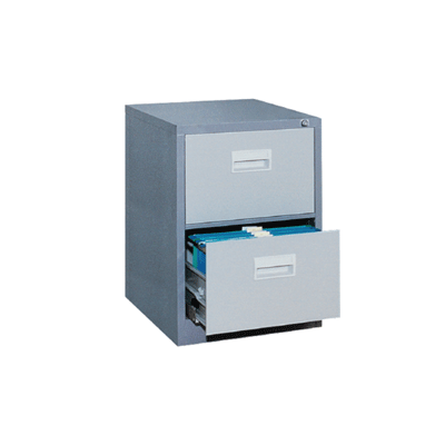 2 Drawer File Cabinet-Center Lock