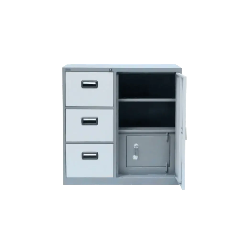 3 Drawer Combined File-Center Lock
