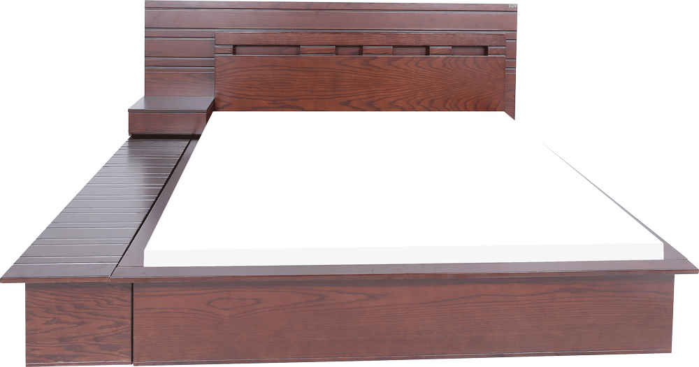 [NFL-HBQD-P004-WDBV-AR23] Crown Bed Without Bed Side Table