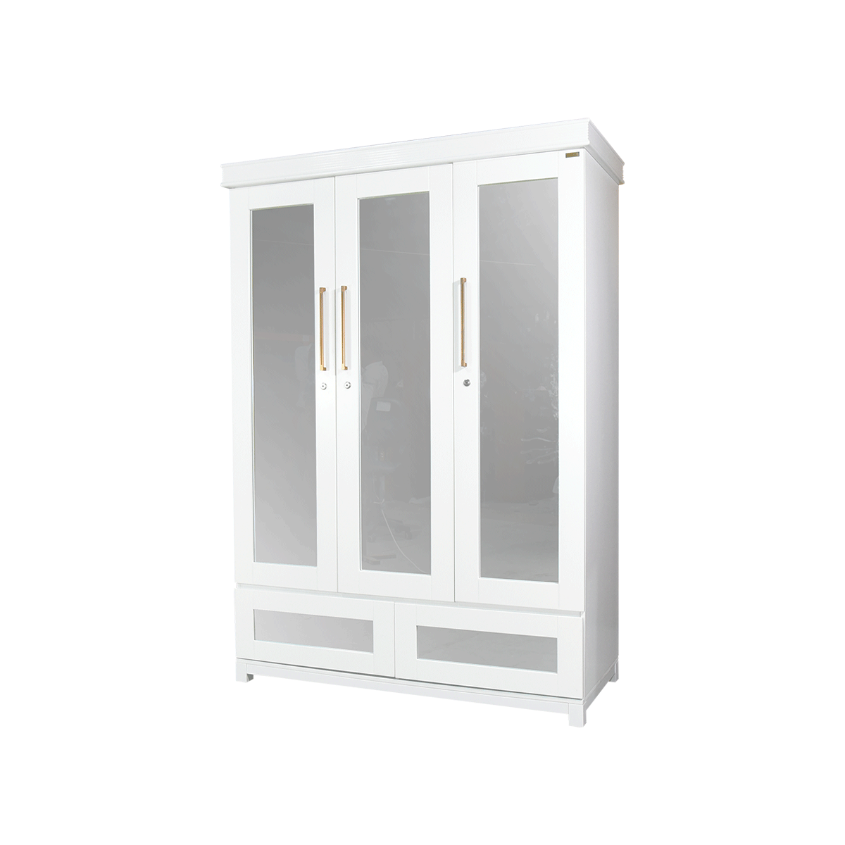 [NFL-HCBT-P018-WDGL-WH21] 3 Shutter Nova Almirah