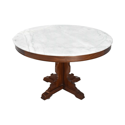 [NFL-HTDM-P002-WDMB-AR01] Liberty Dining Table-Marble Top