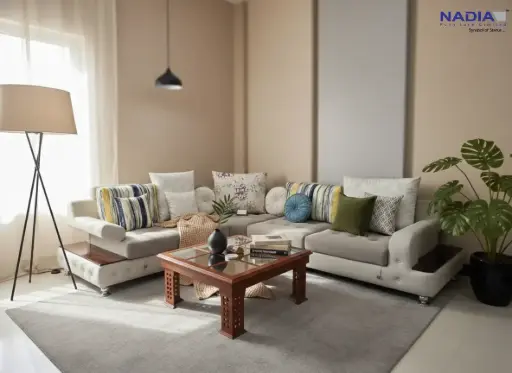 [NFL-HSCR-P029-WDFF-AR23] Lotus Corner Sofa