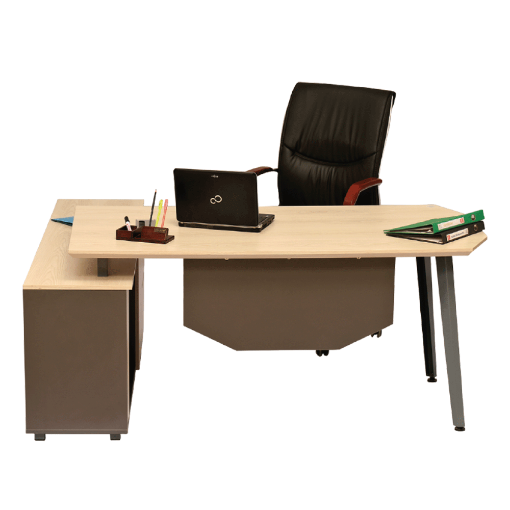 [NFL-OTMN-P017-LB00-AO27] Manager Table (With Fixed Side Rack And Without Drawer)