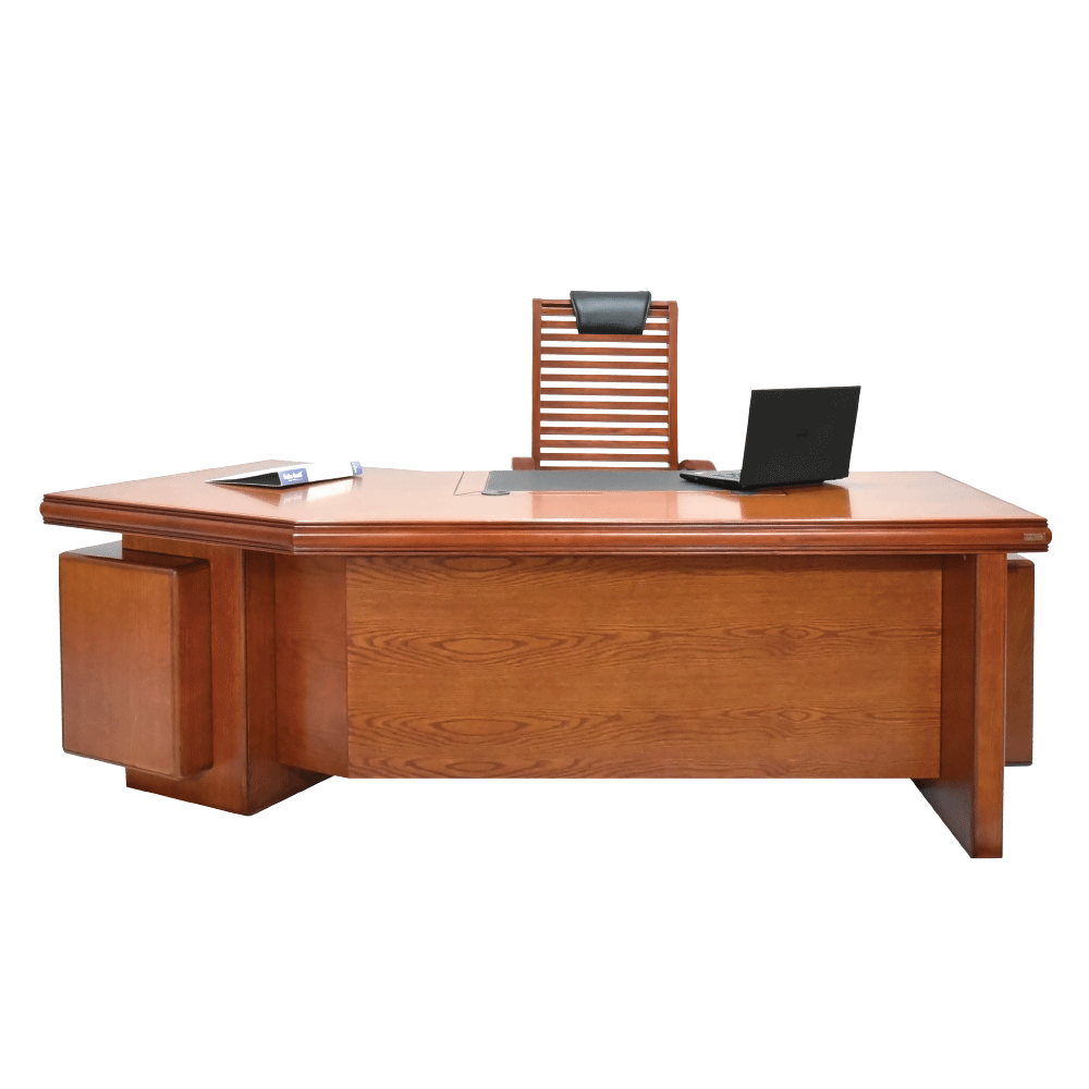 [NFL-OTMD-P010-WDBV-AR23] Md Table (With Fixed Side Table And Fixed Drawer)