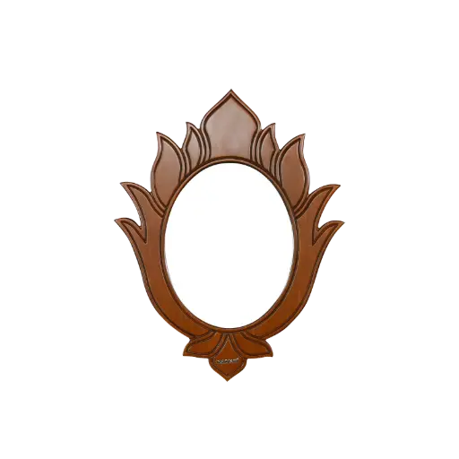 [NFL-HMMF-P009-WDBV-AR23] Lotus Mirror Frame